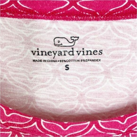 Vineyard Vines Size S Pink Whale Tail Print T-Shirt Dress NWOT - Picture 8 of 12